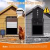 Automatic Chicken Coop Door SolarPowered Chicken Door LCD Displayand Roll-up Door Anti-pinch FeatureChicken Coop Door Solar Powered Chicken Door Opene