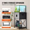 VEVOR Aquarium Stand, 20 Gallon Fish Tank Stand, 25.6 x 16.5 x 31.9 in Steel and MDF Turtle Tank Stand, 167.6 lbs Load Capacity
