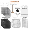Cat Cage DIY Indoor Pet Home Small Animal House Detachable Playpen with 3 Doors 3 Tiers for Kitten Puppy Bunny Exercise. (Black, 28.15x13.97x42.12in)